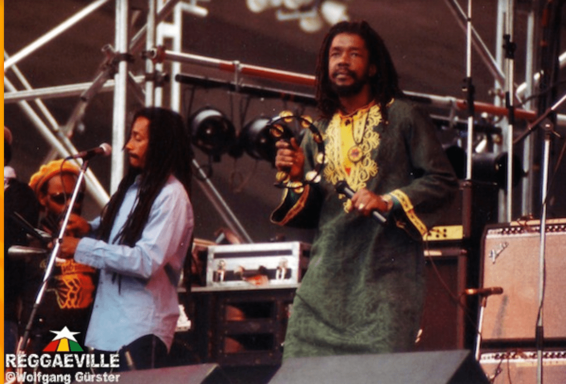 A man with long hair and a beard is holding a microphone.